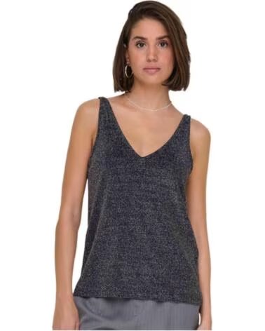 ONLY Top Mujer Escote Pico Queen 15331403 GRIS