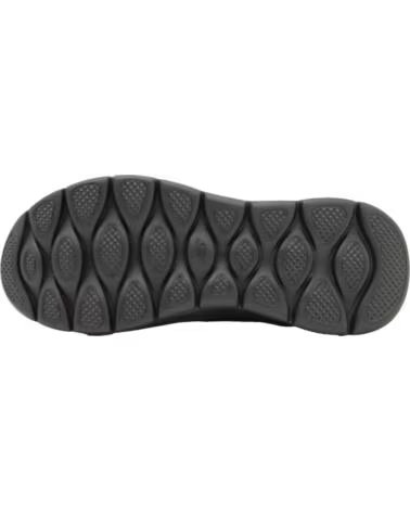 SKECHERS SLIPPER 216485-BBK FÜR HERREN BLACK TEXTILE-BLACK LEATHER TEXTILE-