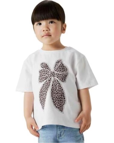 NAME IT T-SHIRT MANICA CORTA 13245691 STAMPA FIOCCO PER BAMBINI BLANCO