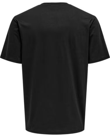 ONLY & SONS KURZARM T-SHIRT 22033190 JETBLACKLOGO HERREN NEGRO