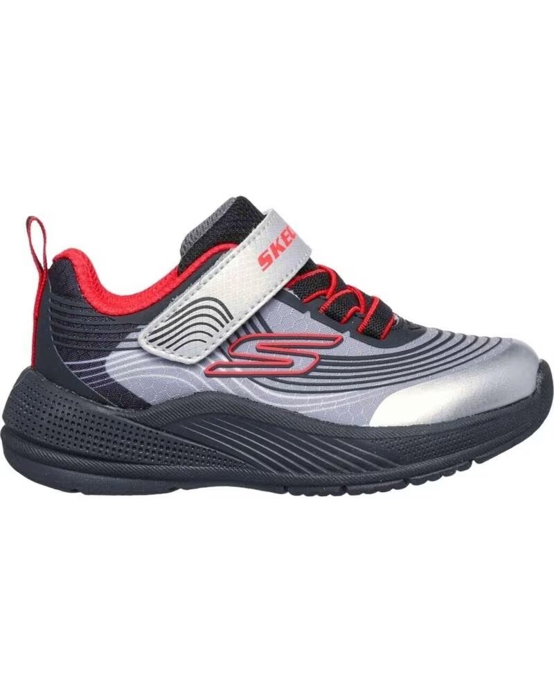 SKECHERS Zapatillas 403926N-Bksr en plateado para bebe BKSR