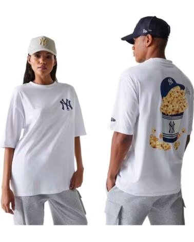 NEW ERA Camiseta De Manga Corta 60684281 en blanco para unisex BLANCO