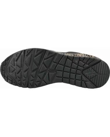 SKECHERS BASKETS 155506-BKRG NOIR FEMME BLACK DURABUCK- ROSE GOLD TRIM