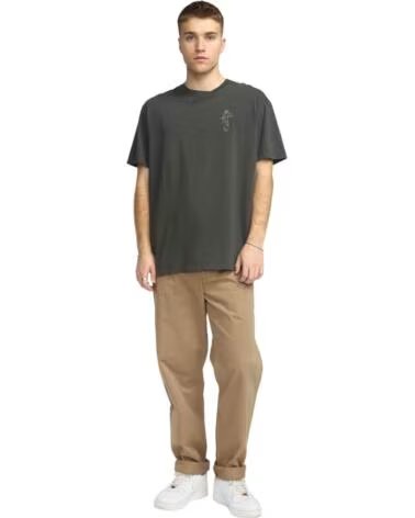 REVOLUTION Camiseta De Manga Corta 1424Par en negro para hombre NEGRO