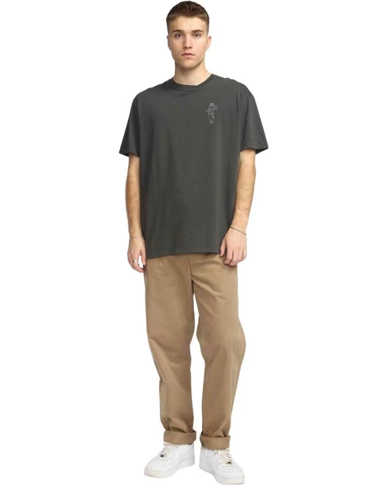 REVOLUTION Camiseta De Manga Corta 1424Par en negro para hombre NEGRO