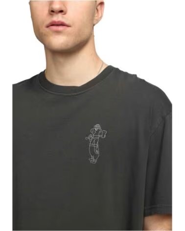 REVOLUTION Camiseta De Manga Corta 1424Par en negro para hombre NEGRO