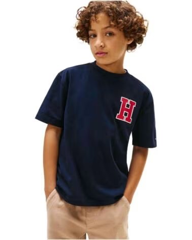 TOMMY HILFIGER KURZARM-T-SHIRT KB0KB09931C1G AZUL