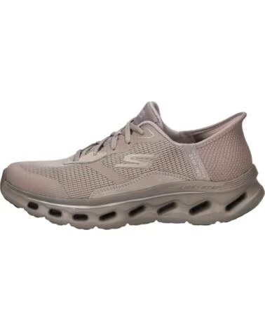 SKECHERS BASKETS 125115-TPE TAUPE TEXTILE-TRIM POUR FEMME