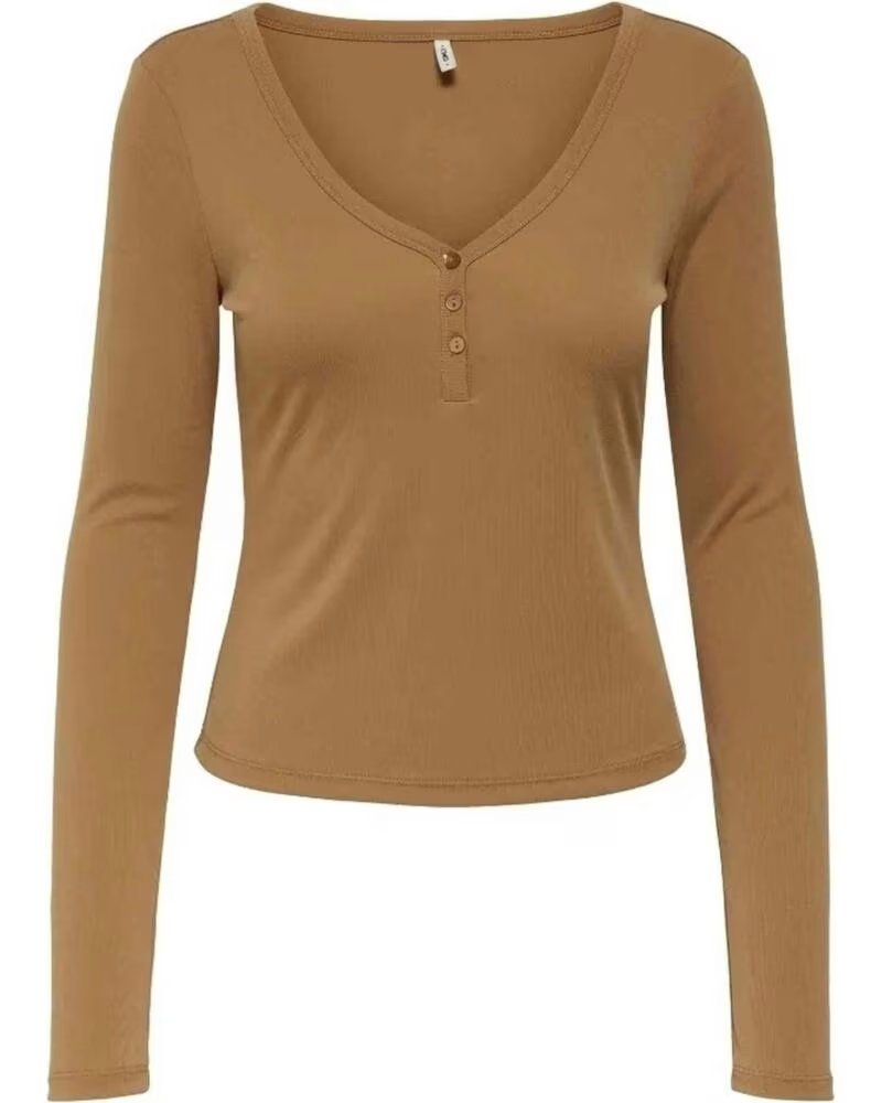 ONLY BLUSA 15356057-TOASTED CASTANHO CLARO PARA MULHER MARRON
