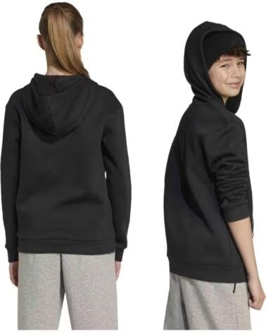 ADIDAS SUDADERA CON CAPUCHA JM1536 PARA NIÑOS UNISEX NEGRO-BLANCO BLACK-WHITE