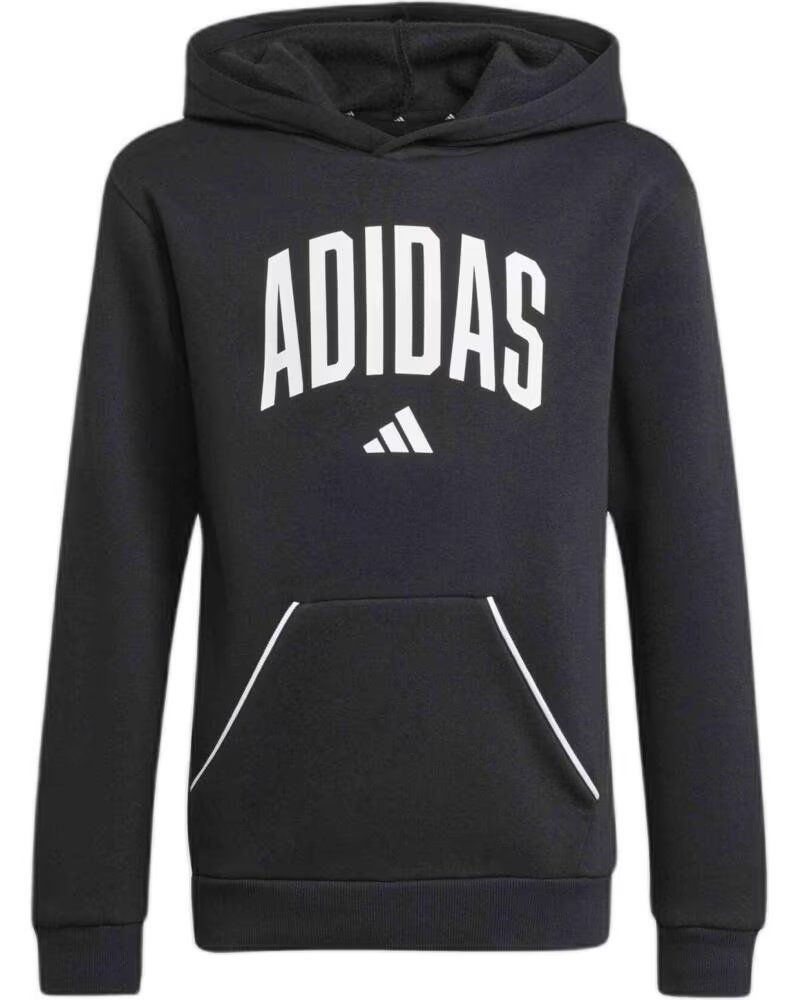 ADIDAS SUDADERA CON CAPUCHA JM1536 PARA NIÑOS UNISEX NEGRO-BLANCO BLACK-WHITE