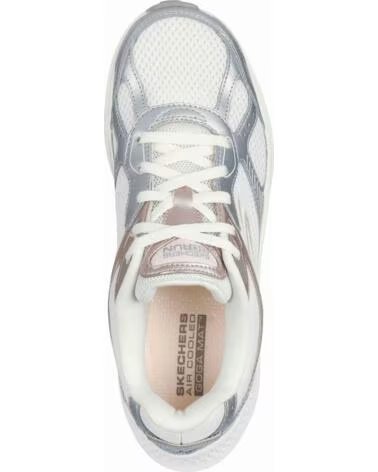 SKECHERS Zapatillas 128633-Ofwt en blanco para mujer OFF WHITE LEATHER-SILVER TRIM