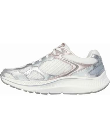 SKECHERS Zapatillas 128633-Ofwt en blanco para mujer OFF WHITE LEATHER-SILVER TRIM