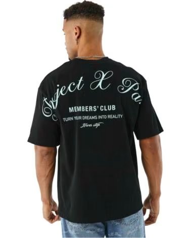PROJECT X PARIS KURZARM-T-SHIRT 2512023-BK IN SCHWARZ FÜR HERREN NOIR