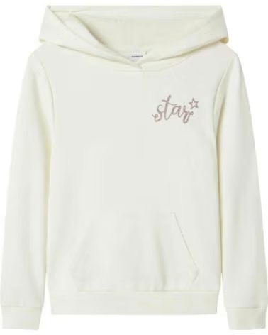 NAME IT SUDADERA CON CAPUCHA 13246279-CLOUDDANCER PARA NIÑAS BLANCO
