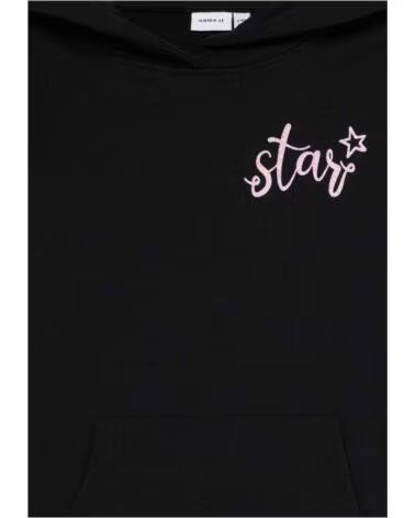 NAME IT CAMISOLA COM CAPUCHO 13246279-BLACK PARA RAPARIGAS NEGRO