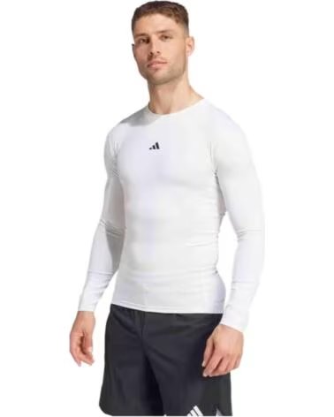 ADIDAS T-SHIRT À MANCHES LONGUES TECHFIT JE6703 BLANC BLANCO