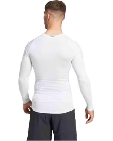 ADIDAS T-SHIRT À MANCHES LONGUES TECHFIT JE6703 BLANC BLANCO