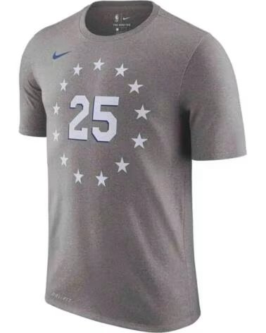 NIKE MAGLIETTA MANICA CORTA EZ2B7BAWZ-76RBS-SIMMONS BEN GRIGIO UOMO