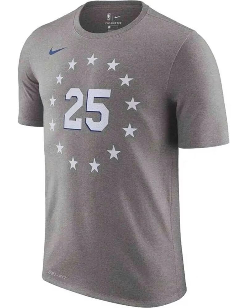 NIKE MAGLIETTA MANICA CORTA EZ2B7BAWZ-76RBS-SIMMONS BEN GRIGIO UOMO