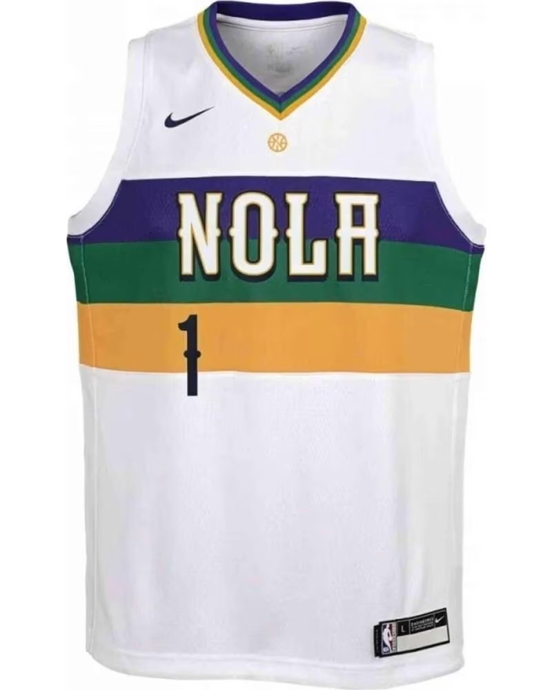 NIKE CAMISETA DE BALONCESTO EZ2B7B1GP- WILLIAMSON EN BLANCO PARA NIÑOS UNISEX
