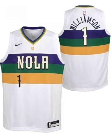NIKE CAMISETA DE BALONCESTO EZ2B7B1GP- WILLIAMSON EN BLANCO PARA NIÑOS UNISEX