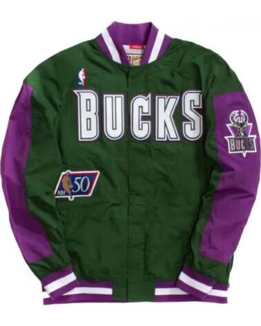 MITCHELL NESS JACKE AWJKLG18043-MBUDKGN96 GRÜN HERREN