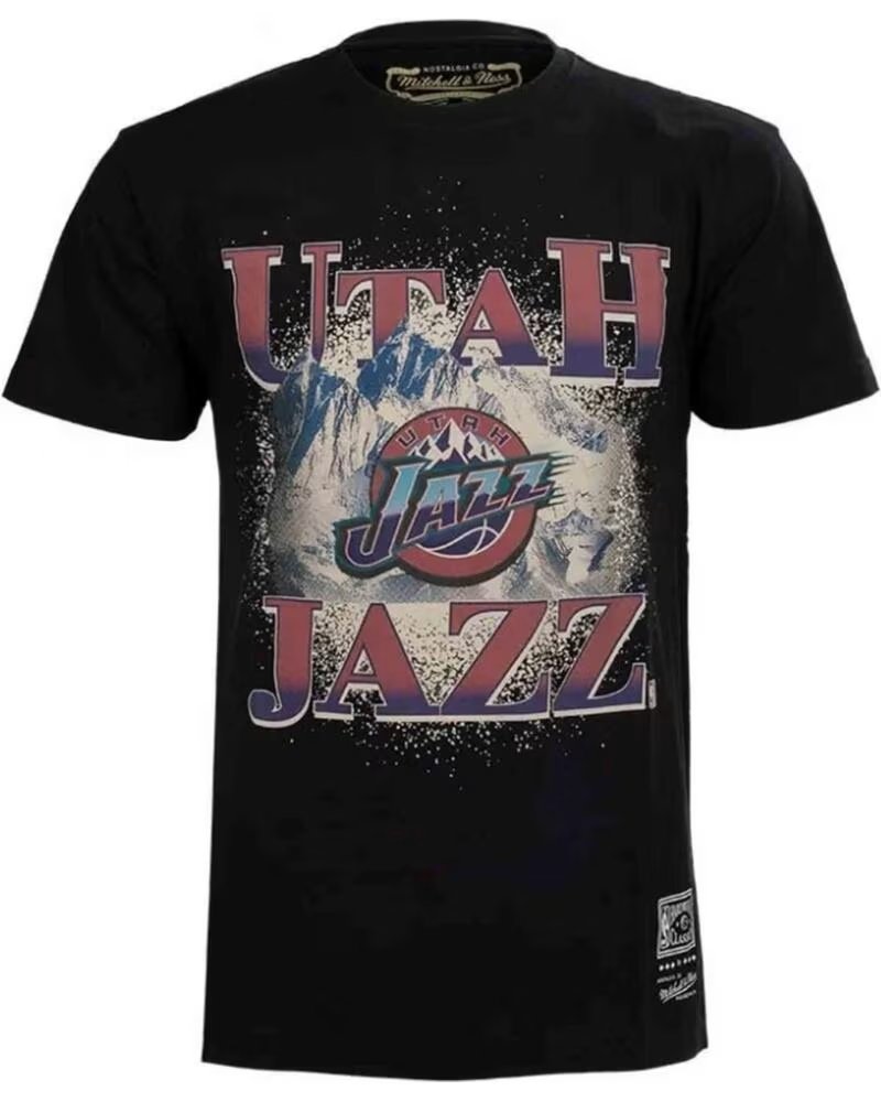 MITCHELL NESS T-SHIRT MANICA CORTA FH21APP001-UJABLCK UNISEX NERO