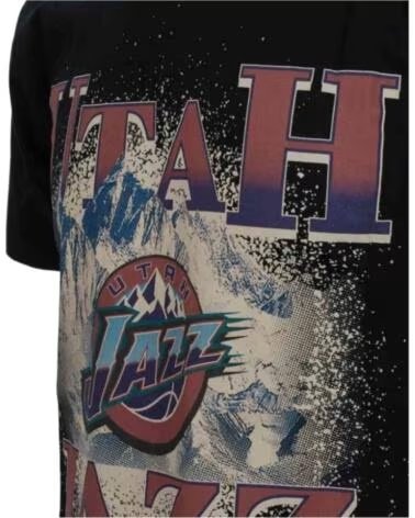 MITCHELL NESS T-SHIRT MANICA CORTA FH21APP001-UJABLCK UNISEX NERO