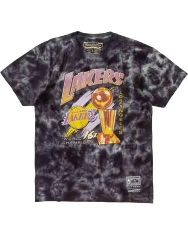 MITCHELL & NESS MAGLIETTA MANICA CORTA BMTRFH21APP002-LALBLCK LOS ANGELES LAKERS NERO UNISEX