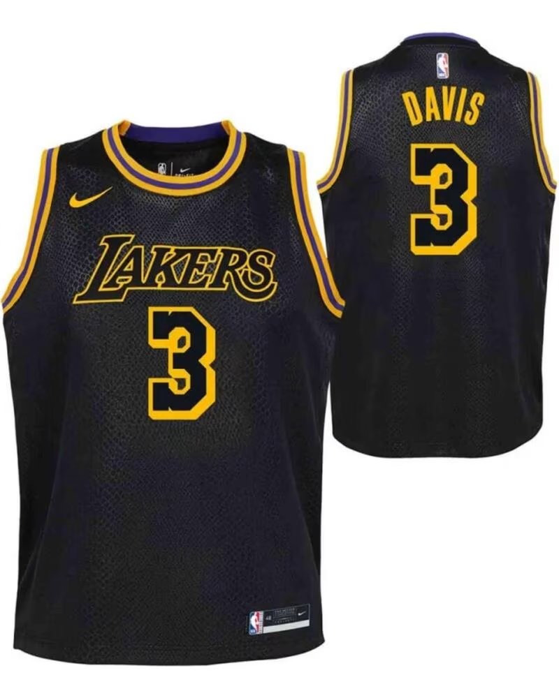 NIKE CAMISETA DE BALONCESTO EZ2B7BY1P-LAKAD NEGRO PARA NIÑOS