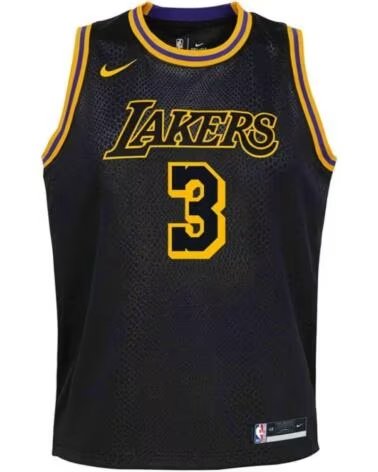 NIKE CAMISETA DE BALONCESTO EZ2B7BY1P-LAKAD NEGRO PARA NIÑOS