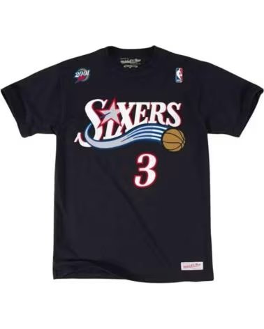 MITCHELL & NESS T-SHIRT À MANCHES COURTES BMTRINTL1074-P76IBLCK NOIR