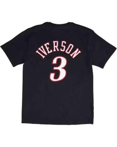 MITCHELL & NESS T-SHIRT À MANCHES COURTES BMTRINTL1074-P76IBLCK NOIR