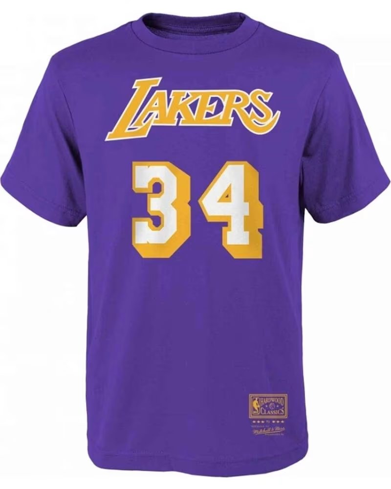 MITCHELL & NESS KURZARMSHIRT EN2B7BMR0N01-LAKSO LILA KINDER O´NEAL 34