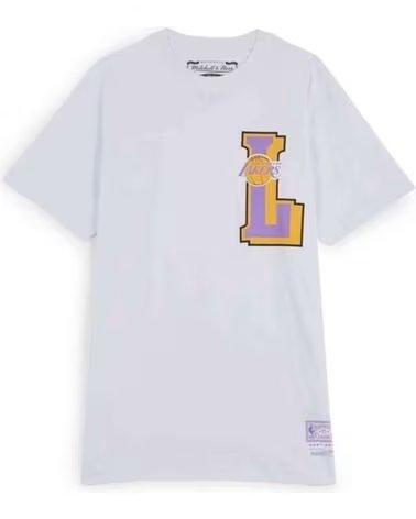 MITCHELL & NESS MAGLIETTA MANICA CORTA BMTRINTL1102-LALWHIT DA UOMO