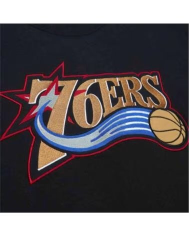 MITCHELL NESS KURZARMSHIRT TCRW1222-P76YYPPPBLCK PHILADELPHIA 76ERS SCHWARZ