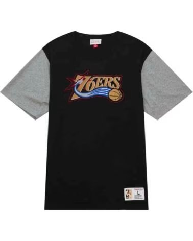 MITCHELL NESS T-SHIRT MANICA CORTA TCRW1222-P76YYPPPBLCK PHILADELPHIA 76ERS NERO