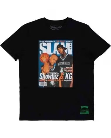 MITCHELL NESS MAGLIETTA MANICA CORTA BMTRINTL1059-MTIBLCKSMD NERO UOMO