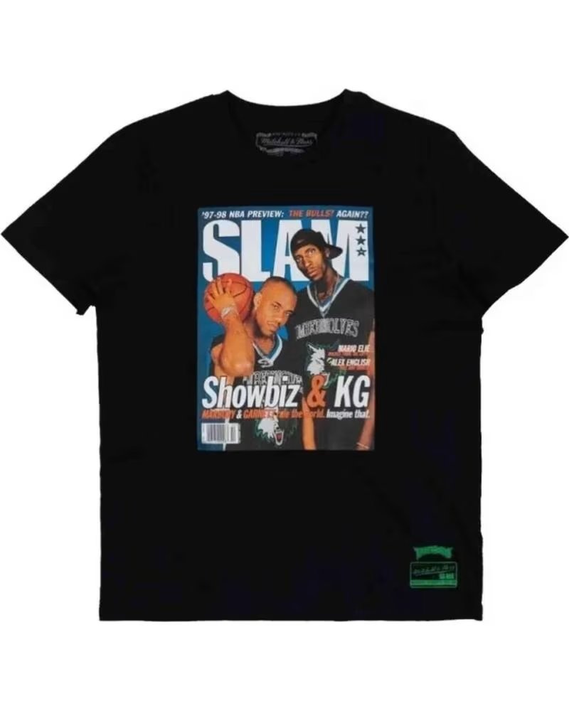 MITCHELL NESS MAGLIETTA MANICA CORTA BMTRINTL1059-MTIBLCKSMD NERO UOMO