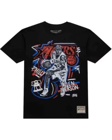 MITCHELL NESS KURZARMSHIRT TP10221-P76BLCK UNISEX