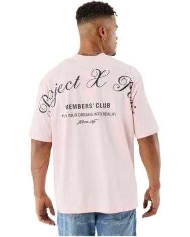 PROJECT X PARIS KURZARMSHIRT 2512023-PK ROSA HERREN ROSE