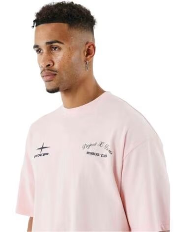 PROJECT X PARIS KURZARMSHIRT 2512023-PK ROSA HERREN ROSE