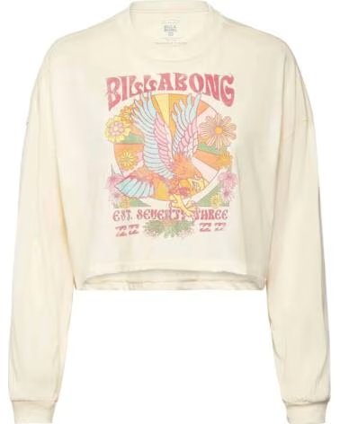 BILLABONG T-SHIRT À MANCHES LONGUES EBJZT00490-WCP BLANC POUR FEMME WHITE CAP