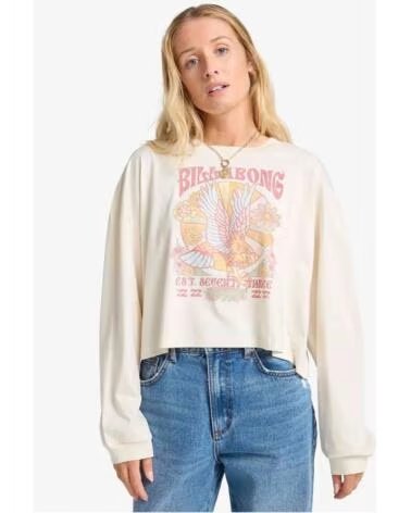 BILLABONG T-SHIRT À MANCHES LONGUES EBJZT00490-WCP BLANC POUR FEMME WHITE CAP