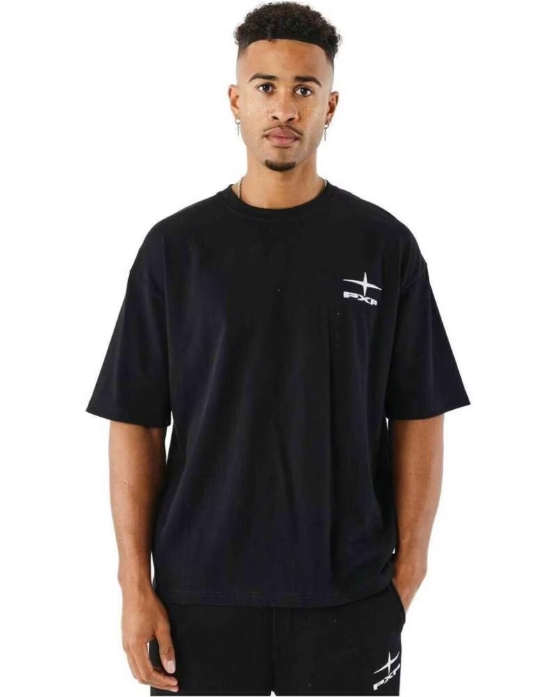 PROJECT X PARIS KURZARM-T-SHIRT 2512025-BKW FÜR HERREN NOIR-BLANC