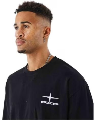 PROJECT X PARIS KURZARM-T-SHIRT 2512025-BKW FÜR HERREN NOIR-BLANC