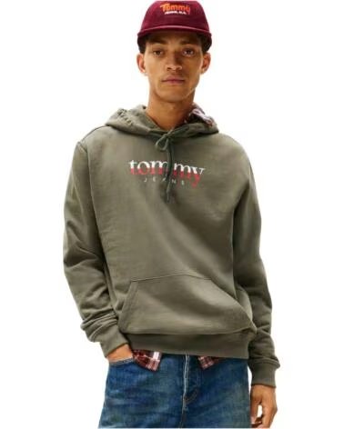 TOMMY HILFIGER Sudadera Con Capucha Dm0Dm22113Mrh en verde para hombre GREEN