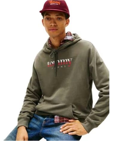 TOMMY HILFIGER Sudadera Con Capucha Dm0Dm22113Mrh en verde para hombre GREEN