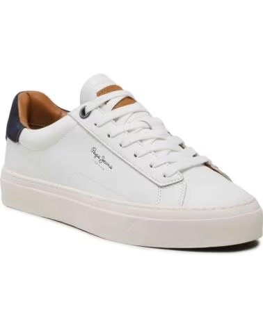 SNEAKERS PEPE JEANS PMS300002 DA UOMO IN BIANCO E MARRONE 878BROWN